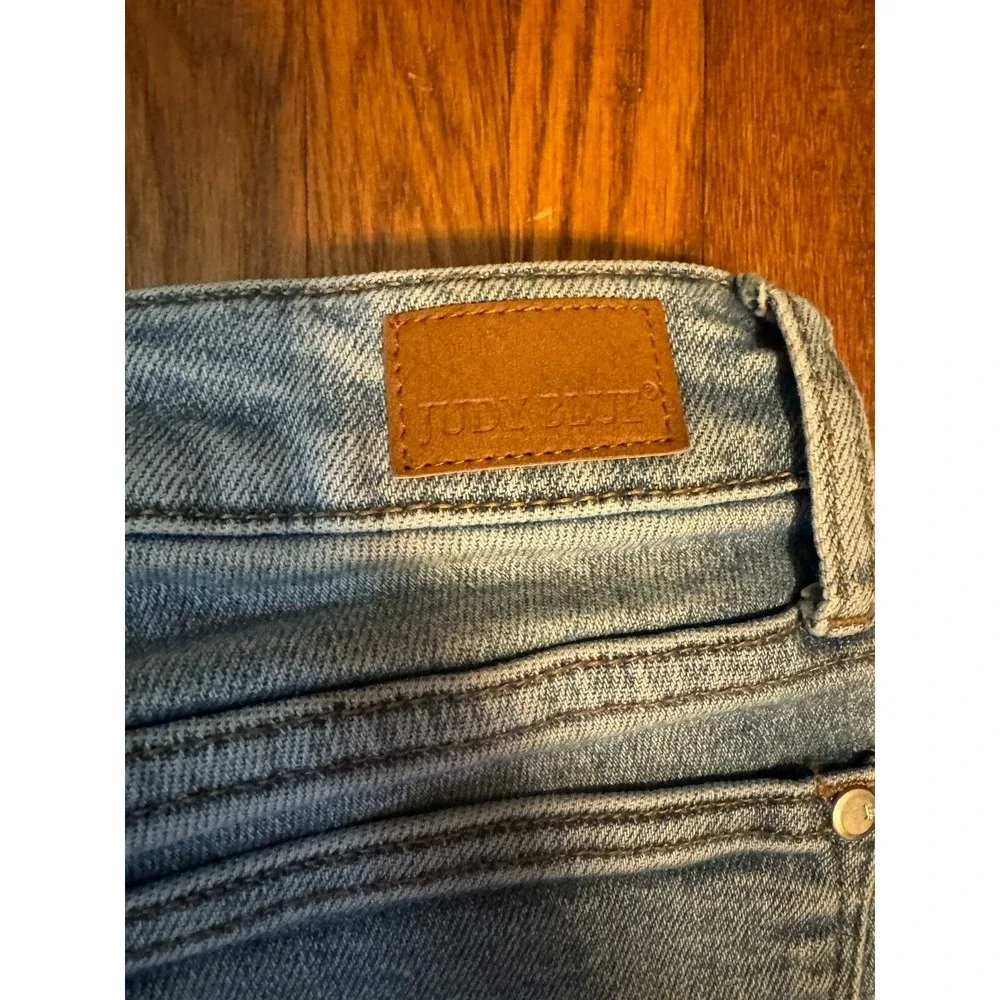 Judy Blue Jeans Women 7/28 Skinny Fit Fray Hem Medium Wash Stretch Denim 27x25 - Picture 10 of 10